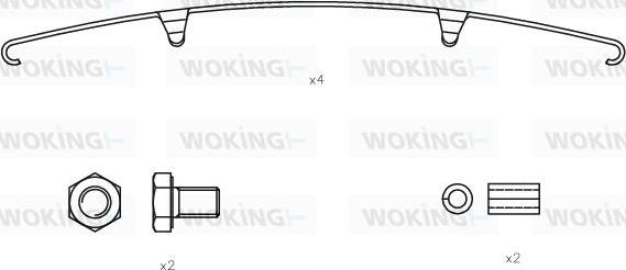 Woking ACA8502.00 - Комплектуючі, колодки дискового гальма avtolavka.club