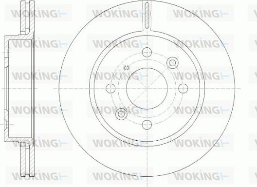 Woking D6523.10 - Гальмівний диск avtolavka.club