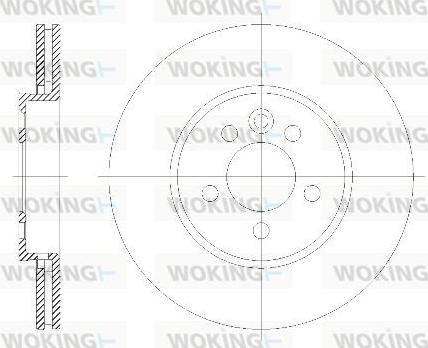 Woking D6614.10 - Гальмівний диск avtolavka.club