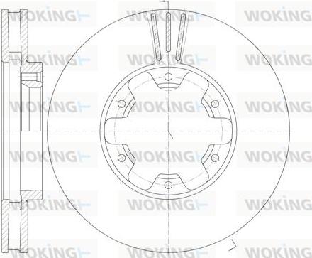 Woking D61950.10 - Гальмівний диск avtolavka.club