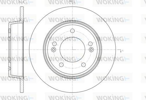 Woking D61435.00 - Гальмівний диск avtolavka.club