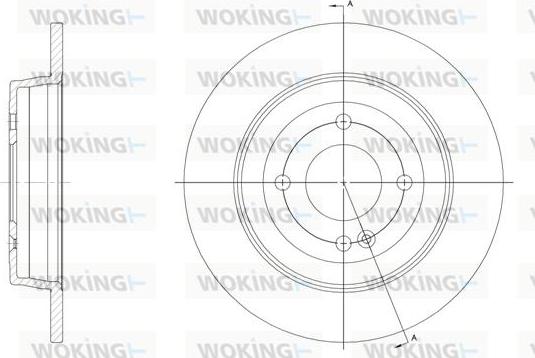 Woking D61570.00 - Гальмівний диск avtolavka.club