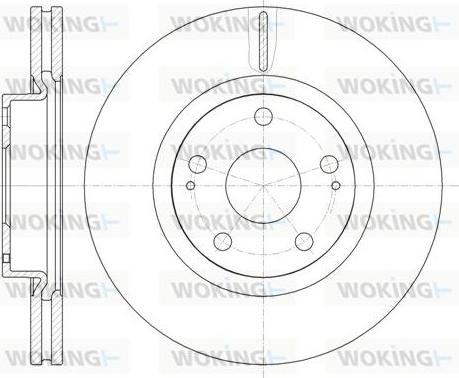 Woking D61050.10 - Гальмівний диск avtolavka.club