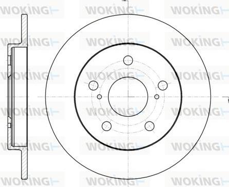 Woking D61074.00 - Гальмівний диск avtolavka.club