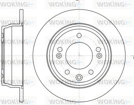 Woking D61105.00 - Гальмівний диск avtolavka.club