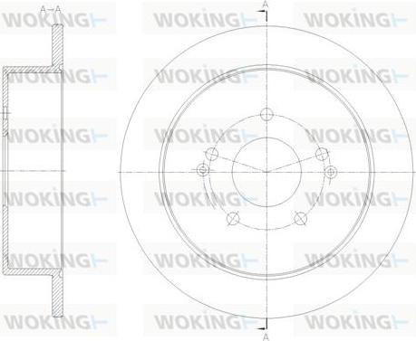 Woking D62096.00 - Гальмівний диск avtolavka.club