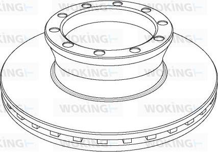 Woking NSA1040.20 - Гальмівний диск avtolavka.club