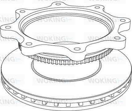 Woking NSA1037.20 - Гальмівний диск avtolavka.club