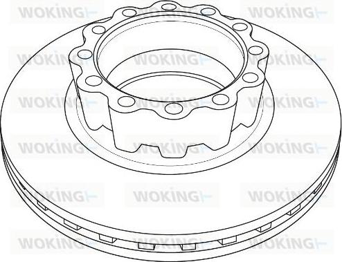 Woking NSA1230.20 - Гальмівний диск avtolavka.club