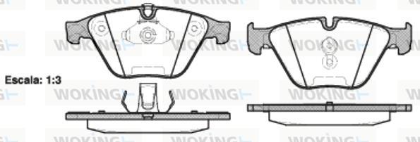 Woking P9573.20 - Гальмівні колодки, дискові гальма avtolavka.club