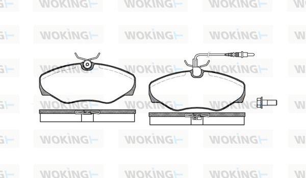 Woking P9343.01 - Гальмівні колодки, дискові гальма avtolavka.club