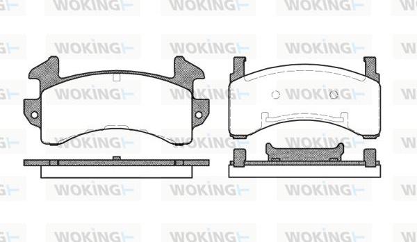 Woking P4433.00 - Гальмівні колодки, дискові гальма avtolavka.club