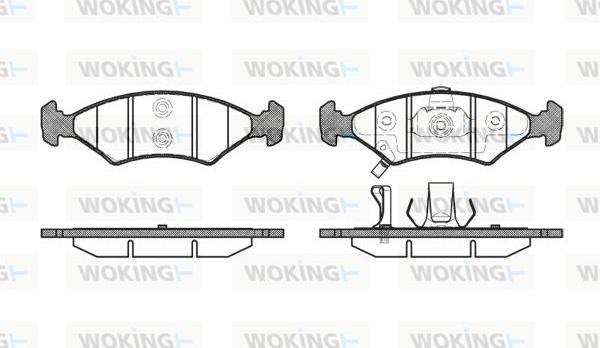 Woking P4023.22 - Гальмівні колодки, дискові гальма avtolavka.club