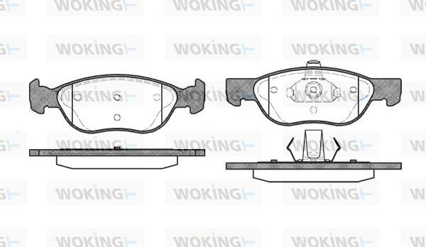 Woking P4873.00 - Гальмівні колодки, дискові гальма avtolavka.club