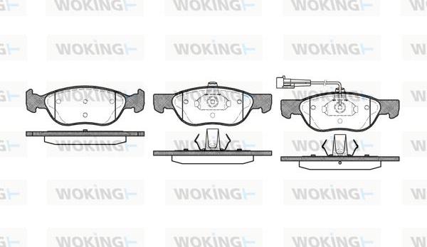 Woking P4873.11 - Гальмівні колодки, дискові гальма avtolavka.club