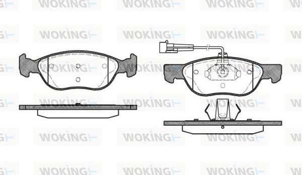 Woking P4873.12 - Гальмівні колодки, дискові гальма avtolavka.club