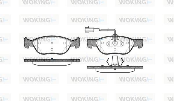 Woking P4873.22 - Гальмівні колодки, дискові гальма avtolavka.club