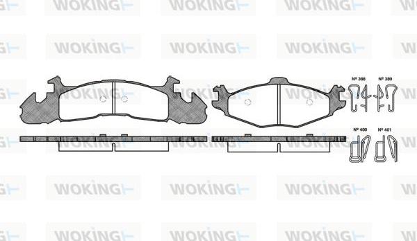 Woking P4243.00 - Гальмівні колодки, дискові гальма avtolavka.club