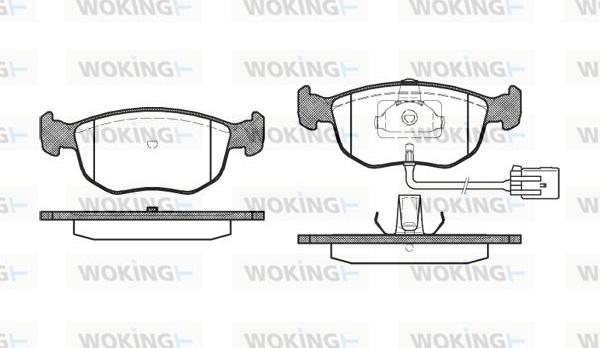 Woking P4753.02 - Гальмівні колодки, дискові гальма avtolavka.club