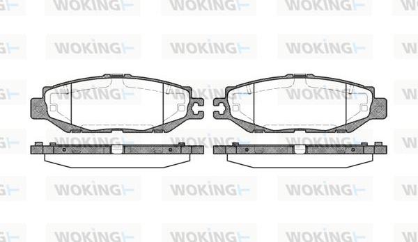 Woking P5573.00 - Гальмівні колодки, дискові гальма avtolavka.club