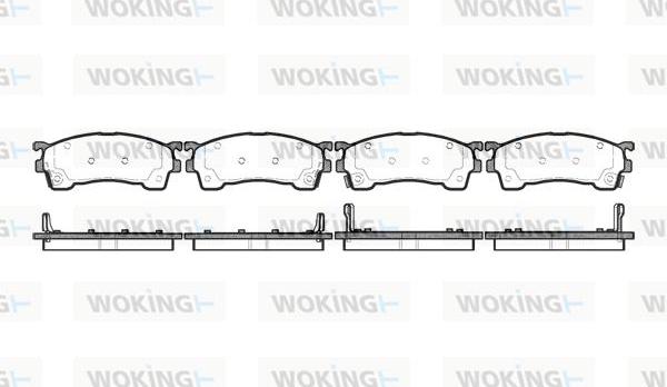 Woking P5153.04 - Гальмівні колодки, дискові гальма avtolavka.club