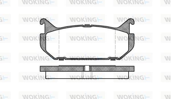 Woking P5163.00 - Гальмівні колодки, дискові гальма avtolavka.club