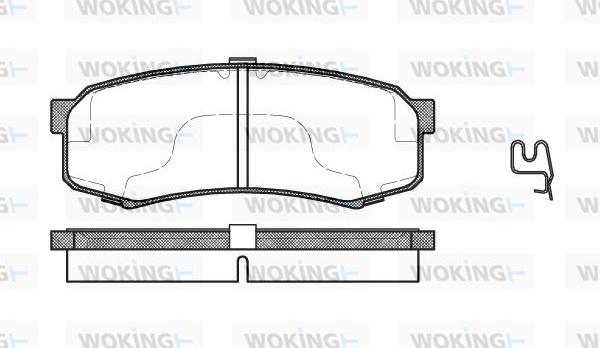 Woking P5133.04 - Гальмівні колодки, дискові гальма avtolavka.club