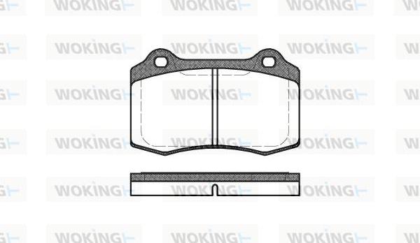 Woking P5343.30 - Гальмівні колодки, дискові гальма avtolavka.club