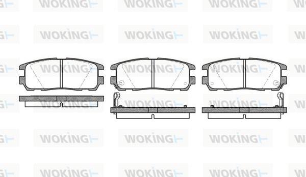 Woking P5263.12 - Гальмівні колодки, дискові гальма avtolavka.club