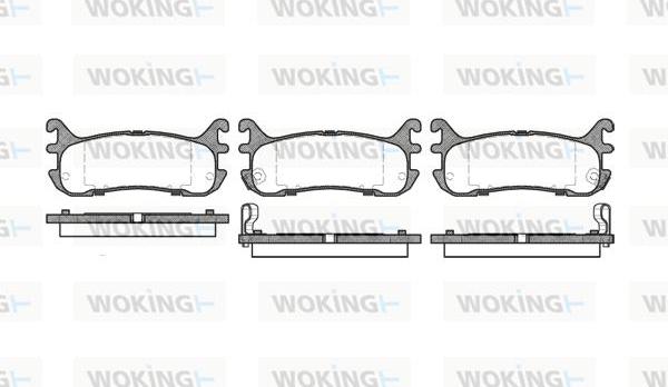 Woking P5793.02 - Гальмівні колодки, дискові гальма avtolavka.club