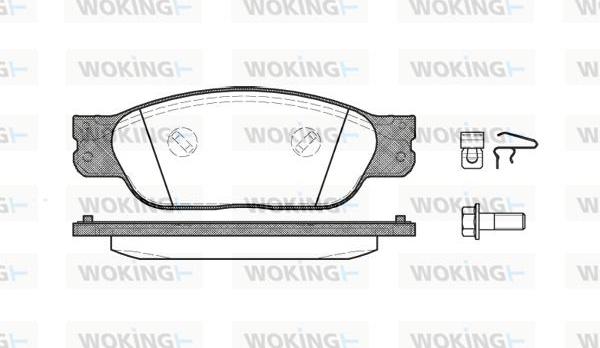 Woking P6313.00 - Гальмівні колодки, дискові гальма avtolavka.club