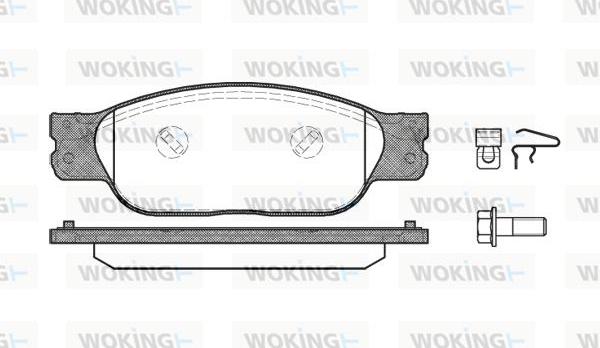 Woking P6313.10 - Гальмівні колодки, дискові гальма avtolavka.club