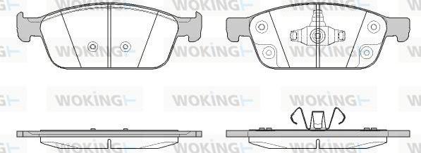 Woking P14103.50 - Гальмівні колодки, дискові гальма avtolavka.club