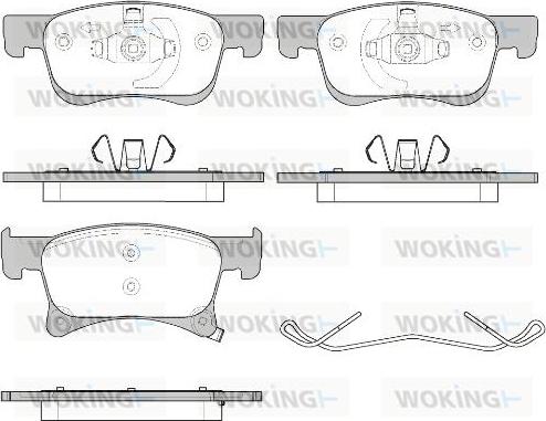 Woking P14803.02 - Гальмівні колодки, дискові гальма avtolavka.club