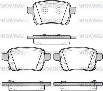 Woking P15503.22 - Гальмівні колодки, дискові гальма avtolavka.club