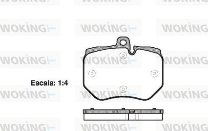 Woking P15003.00 - Гальмівні колодки, дискові гальма avtolavka.club