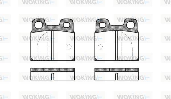 Woking P1053.00 - Гальмівні колодки, дискові гальма avtolavka.club