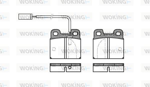 Woking P1053.11 - Гальмівні колодки, дискові гальма avtolavka.club