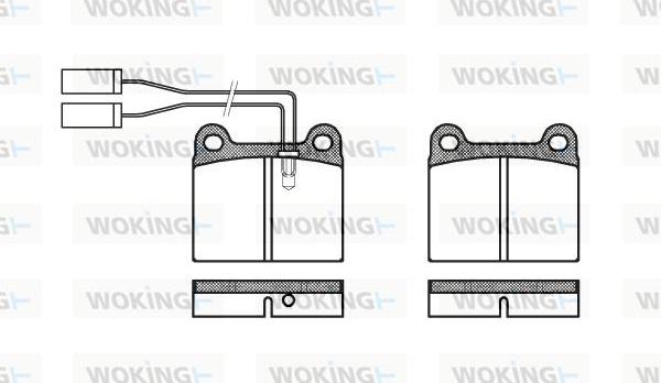 Woking P1063.01 - Гальмівні колодки, дискові гальма avtolavka.club