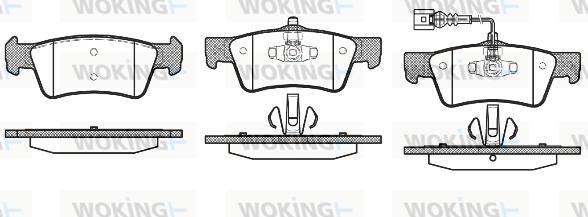 Woking P10873.01 - Гальмівні колодки, дискові гальма avtolavka.club