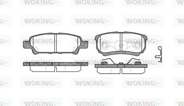 Woking P11513.02 - Гальмівні колодки, дискові гальма avtolavka.club