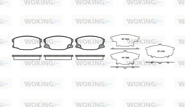 Woking P11373.00 - Гальмівні колодки, дискові гальма avtolavka.club