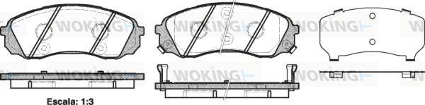 Woking P13913.02 - Гальмівні колодки, дискові гальма avtolavka.club