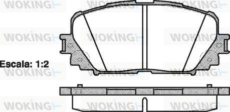 Woking P13583.00 - Гальмівні колодки, дискові гальма avtolavka.club