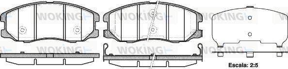 Woking P13613.12 - Гальмівні колодки, дискові гальма avtolavka.club