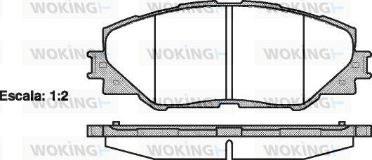 Woking P13343.00 - Гальмівні колодки, дискові гальма avtolavka.club