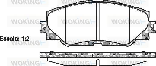 Woking P13323.00 - Гальмівні колодки, дискові гальма avtolavka.club