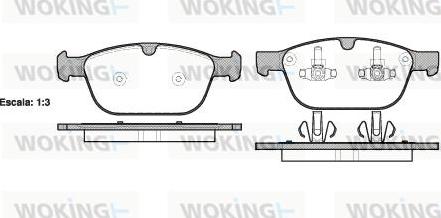 Woking P12973.00 - Гальмівні колодки, дискові гальма avtolavka.club