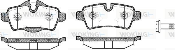 Woking P12443.00 - Гальмівні колодки, дискові гальма avtolavka.club