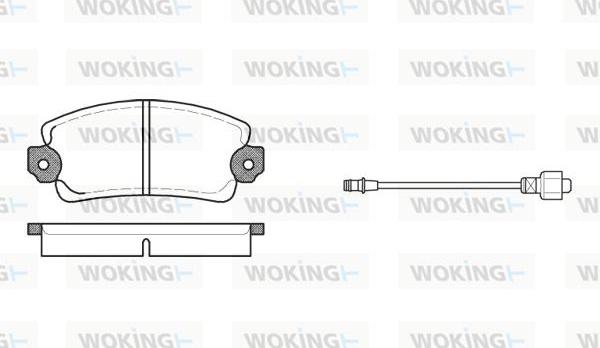 Woking P1253.12 - Гальмівні колодки, дискові гальма avtolavka.club